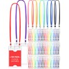 Patelai 100 Pack Double Clip Lanyards Bulk Face Mask Lanyards