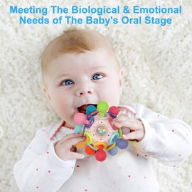 Baby Montessori Sensory Toys for 0-6 6-12 Months, Baby Teether Teething Toys for Babies 0 3 6 9 12 18 Months, Newborn Infant Learning Developmental Toys Gifts for 1 2 Year Old Boys Girls