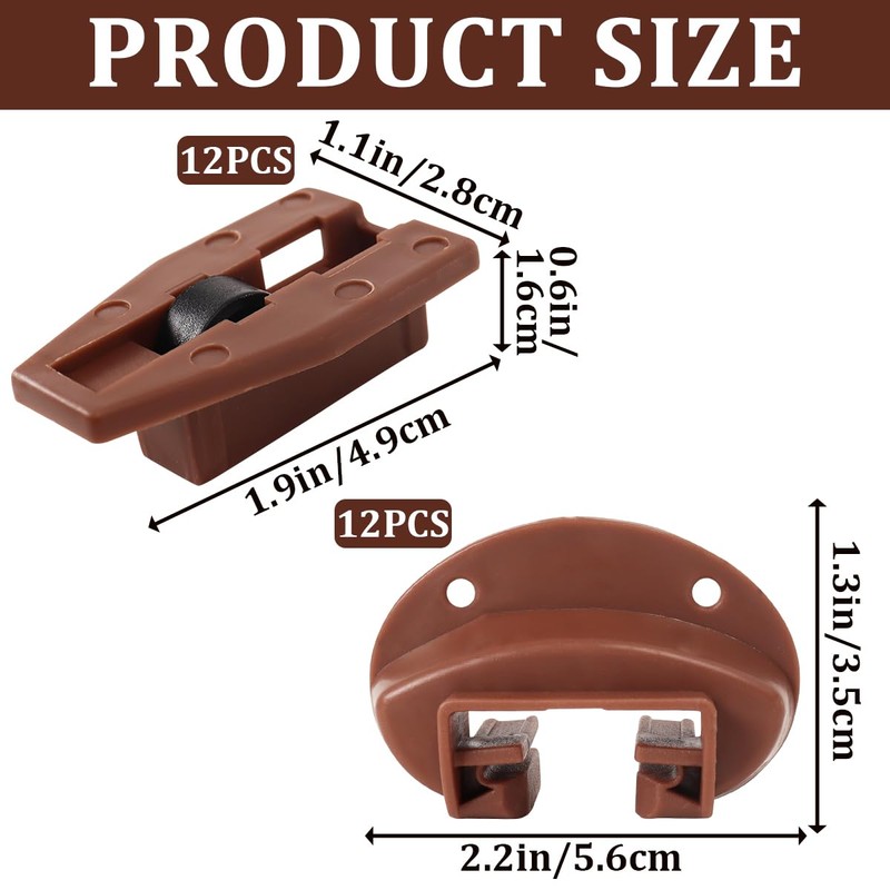 12 Sets Drawer Guide Kit, Enhanced Commercial Slide Style Drawers
