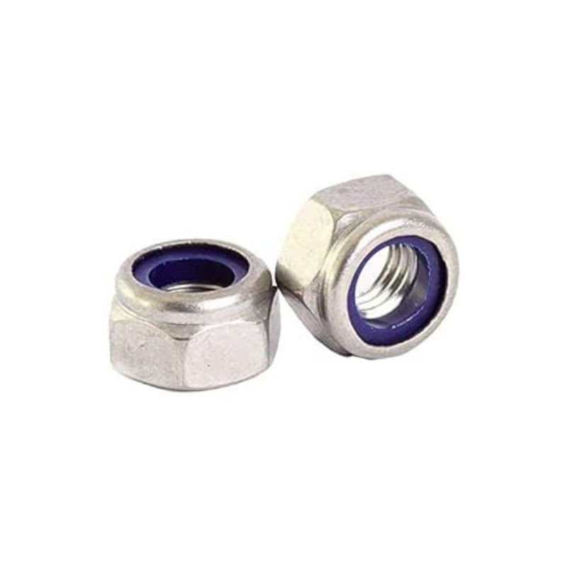 Merriway BH06810 (25 Pcs) Self Locking Nuts with Blue Nylon