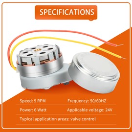 Honey-Well 802360JA Motor Compatible with V8043 or V8044 Zone Valves, 24V 50/60Hz 5RPM