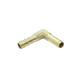 CDQBWKJGFJ 1 Piece Brass 1/4" x 1/4" Hose Barb Elbow 90 Degree L Right Angle Barbed Fitting Water Fuel Air