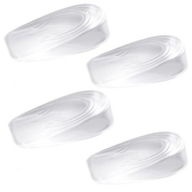 2 Paar Fersenpolster Gel Fersenkissen, Fersensporn Einlagen(1cm & 2cm), Schuheinlagen Erhöhung Transparente, fersenkeil Silikon Fersenkissen Erhöhung für Männer und Frauen