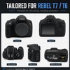 Seltureone Case for Canon EOS Rebel T7/T6 with 2-Pack Screen