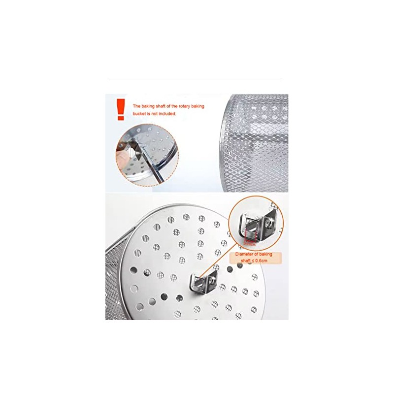 zalati Baking Grill Basket Iron Mesh Fence Barrel for Dried