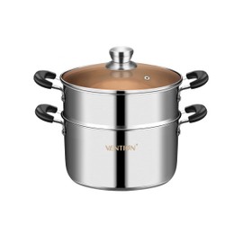 VENTION Small Vegetable Steamer 7.9 Inch, Stainless Steel Steamer for Cooking, 3 QT Induction Steamer Pot, Steam Pot