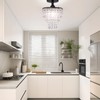 FRIXCHUR Small Crystal Chandelier Flush Mount Ceiling Light 3 Tiers