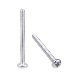uxcell M4x40mm Machine Screws Pan Phillips Cross Head Screw 304 Stainless Steel Fasteners Bolts 20Pcs