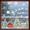 AIBIIN Christmas Window Stickers Xmas Tree Snowflakes Window Clings for
