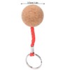 Cyrank Floating Cork Ball Key Ring, Pack of 2 Wooden