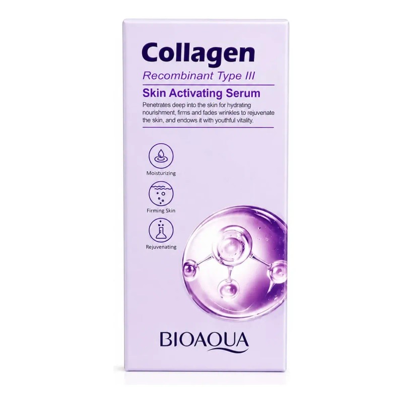 Kit 2 Sérum Facial Bioaqua Colágeno Recombinante Antiedad