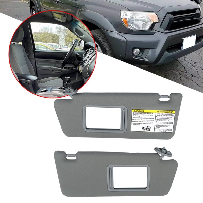 waltyotur 2 Pcs Car Sun Visor Gray Pair Left Right