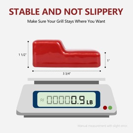 KAMaster Ceramic Grill Feet Shoes,Set of 4 for Kamado Grill Accessories Parts Raise Kamado Classic and Bigr Joe,Red Ceramic Feet Shoes for BBQ Grill Table Outdoor and Garden