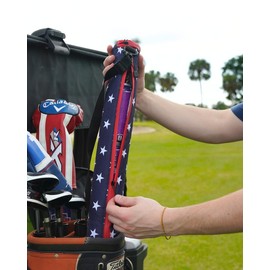 Fore Show Beer Sleeve for Golf Bag – 7-Can Insulated Cooler Sleeve – Discreet Golf Bag Beer Cooler – Fits Most Golf Bags - Golf Bag Cooler - Can Caddy:_Black