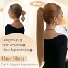Benehair Ponytail Hairpiece, 66 cm Braid Extension with Clip, Straight,