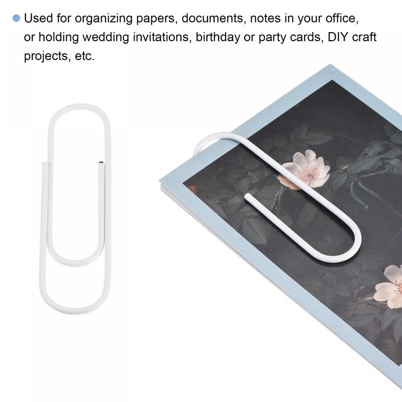 sourcing map Paper Clips Large Size 3.9 Inch Vinyl Coated