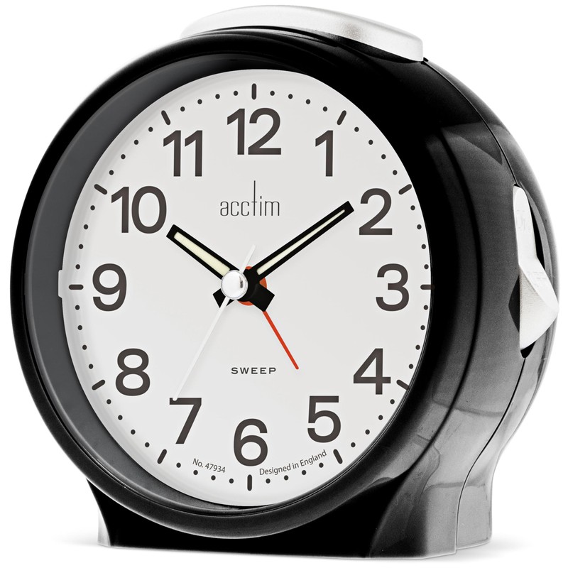 Acctim Elsie Analogue Alarm Clock Non Ticking Sweep Luminous Hands