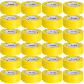 Oleitodh 22 Rolls Yellow Painters Tape Bulk 2 inch x 55 Yards, Painters Masking Tape No Residue Wall Painting Tape Artist Tape Trim Edge Finishing Tape for Wall Painting Decoration DIY Supplies
