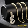 FW Jewelry Men Women Iced Out Hip Hop Silver Gold