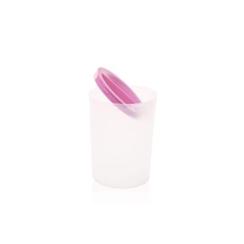 Mintra Home Storage Container - Round Jar with Locking Lid - Lavender - 4.375W x 6inH - Used for Kitchen, Storage, Home, Food, BPA Free, Pencil Cup, Paper Clips, Desk Organizer (1.2L, 40 Ounce)