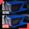 BILLFARO 2Pcs Black Upgraded Front Radiator Guards Grille,Aluminum Front Outer