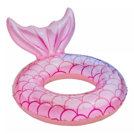 LiWang Inflable Cola Sirena Rosa Salvavidas Flotador Adulto Alberca