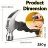 Mini Claw Hammer with Tape Measure, Stainless Steel Stubby Hammer