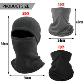 TYXHXTF Balaclava Face Mask, Full Face Cover Masks, Breathable Motorcycle Cycling Ski Mask for Helmet, for Cold Weather Winter Skiing Snowboarding Motorcycling Ice Fishing Men (4 pcs) Grey