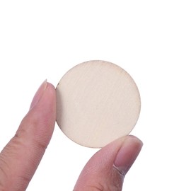 Round Woods Pieces 100PCS Wood Circles, Unfinished Wood Circles Round Disc Cutouts, Blank Round Wood Circles for DIY Crafts, Painting, Staining, Coasters Making, Home Unfinished Woods Ornament Wooden Circles