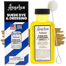 Angelus Suede Dye - Amarillo - Tinte líquido de alta calidad para gamuza, nubuck y piel de pañal