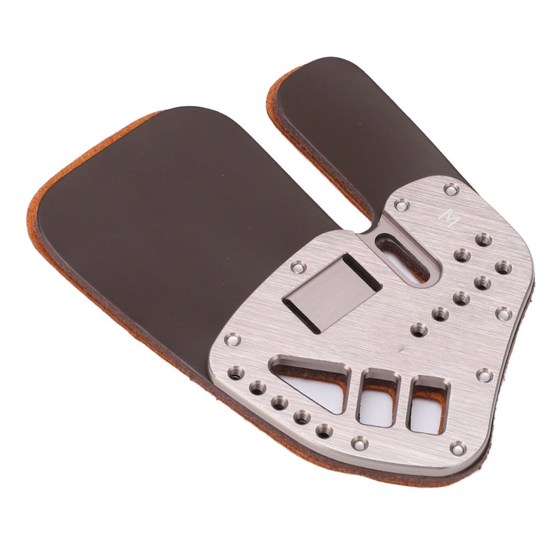 Leather Archery Finger Tab Protect Guard Recurve Bow Protector Shooting