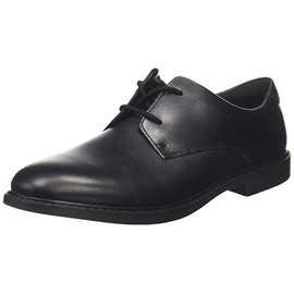 Clarks Boys' Scala Loop Youth Derbys, Black (Black Leather)