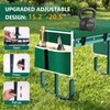 AUROPEAK 2-in-1 Garden Kneeler and Seat, Adjustable Garden Stool with