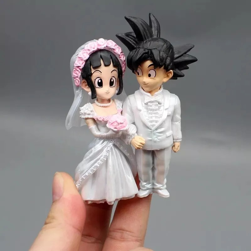 Dragon Ball Figuras Boda Goku Y Milk Ramo Rosa Sin