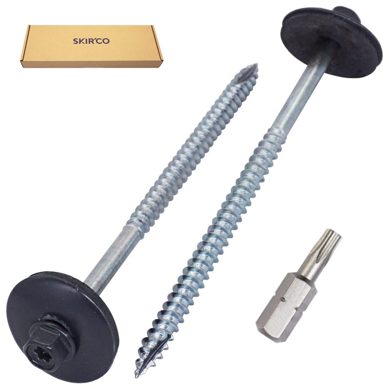 SKIR'CO (Pack of 30) Painted Roofing Screws, 5.5 x 100
