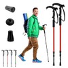 ADEPTNA 1 Pair Telescopic Hiking Walking Trekking Poles Anti Shock