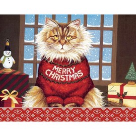 LANG - "Squeaky's Christmas", Boxed Christmas Cards, Artwork by Lowell Herrero" - 18 Cards, 19 envelopes - 5.375" x 6.875"