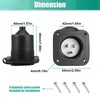 MACHSWON Car 15 Amp Inlet Shore Power Flanged Receptacle Inlet