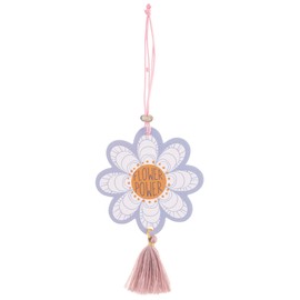 Karma, Shaped Air Fresheners, Essential Oil Diffuser for Cars, Home & Office - Colorful Decorative Hanging Air Freshener with Tassel, Daisy