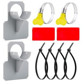 BOFUNX 2 x Pool Hose Holder, 38 mm Pool Hose Holder, Swimming Pool Pipe Holder, Kink Protection, Plastic for Pool Hose Holder