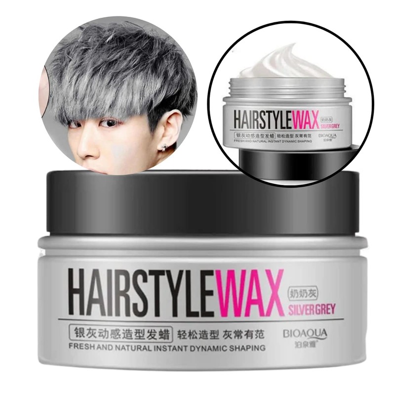 Cera Gris para Cabello Color Plata Silver Grey Hairstyle Wax