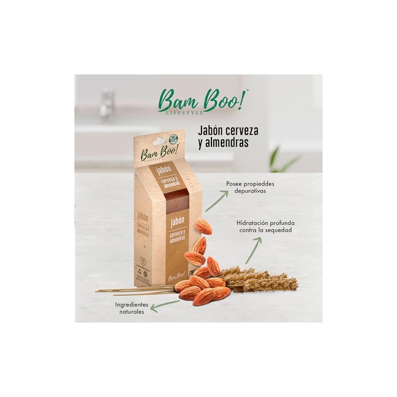 20 Pack Jabón Artesanal Natural Cerveza y Almendras 100 G