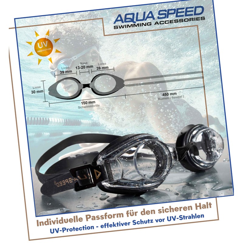 Aqua-Speed Swimming Goggles with Visibility – Lumina – Dioptre for