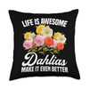 Black Dahlia Seeds Dahlia Plants Live Gardener Dahlias Throw Pillow