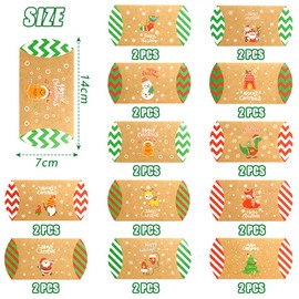 Pack of 24 Advent Calendar for Filling, Cushion Shape Gift Box, DIY Advent Calendar Box, Advent Calendar for Crafts, Christmas Calendar Box, Advent Calendar Gift Box