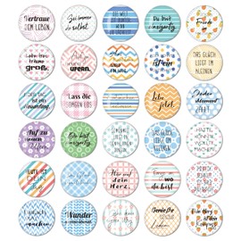 BIROYAL Pack of 30 Fridge Magnets, Magnets for Magnetic Board, Whiteboard Magnets, Quotes Magnets, Sayings Magnetic Set, Magnets Suitable for Motivation, Home Decoration, Offices, Lockers, Full Print