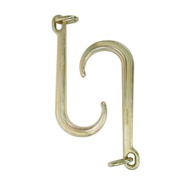 smileracing 15 Inch J Hook Tow Axle Strap, Grade 70 Steel, Yellow, 5400 Lbs Working Load Limit, for Truck Trailer Tractor Rollback, 2 Pack