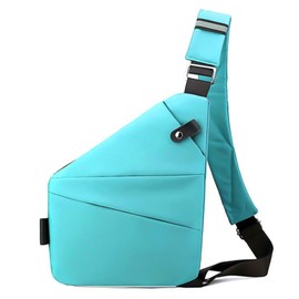 Vipost Anti Theft Crossbody Bags for Women/Men, Fashion Waterproof Multi-pocket Crossbody Bags for Women Chest Bag Travel Sling Bags for Men and Women with Adjustable Strap(Sky Blue, Right Shoulder)