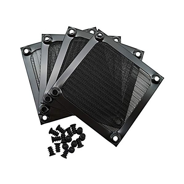 80mm Computer Fan Filter Grills with Screws, Aluminum Frame Ultra