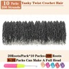 10 Packs Yanky Twist Crochet Hair 8 Inch Pre-twisted Natural